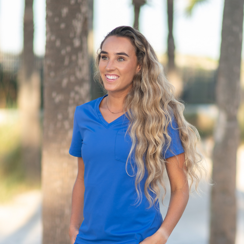 Royal Scrub Top